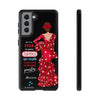 Funda de teléfono personalizable  - Modelo Macarena con frase  Para iPhone, Samsung Y Google Pixel