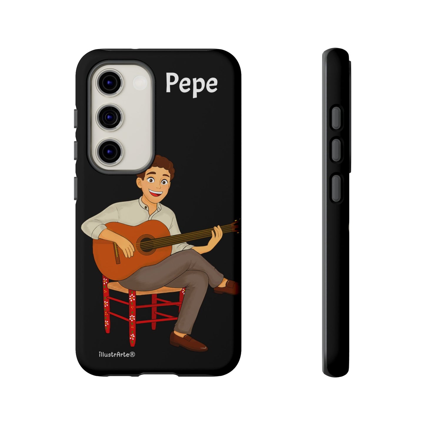 Funda de teléfono personalizada Pepe guitarrista – para iPhone, Samsung, Pixel