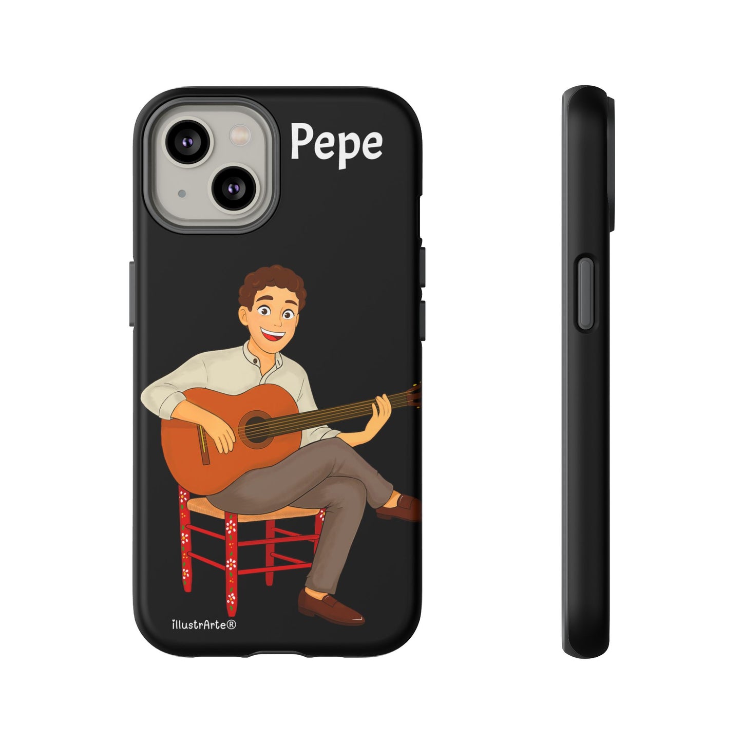 Funda de teléfono personalizada Pepe guitarrista – para iPhone, Samsung, Pixel