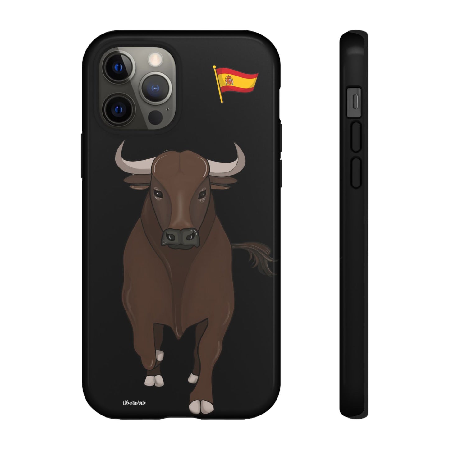 Funda de teléfono personalizada en una vista cercana, exhibiendo la calidad del material.