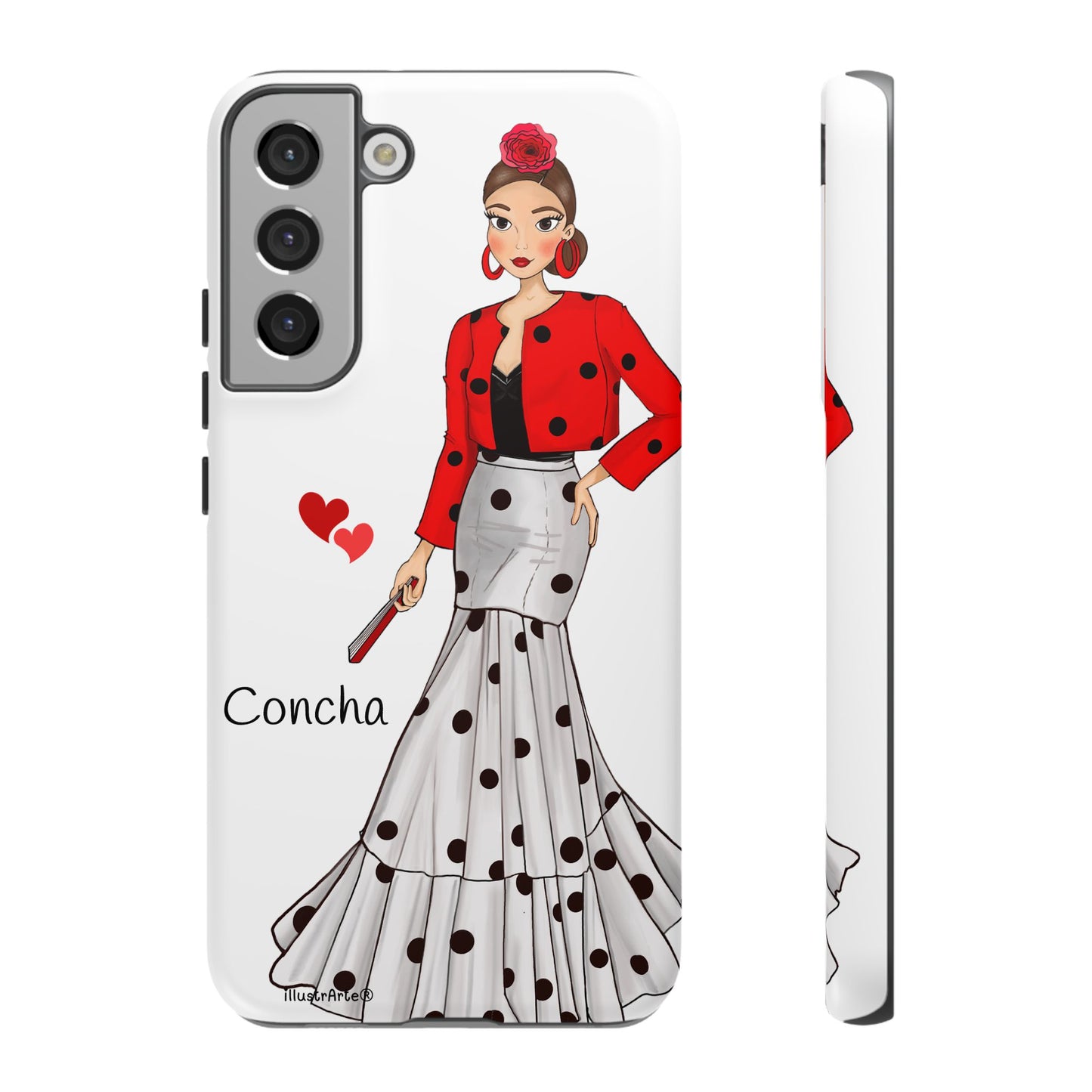 Funda de teléfono modelo Conchita, exhibiendo su calidad y diseño personalizable para resaltar tu estilo.