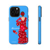 Funda de teléfono personalizable Macarena azul – para iPhone, Samsung, Pixel
