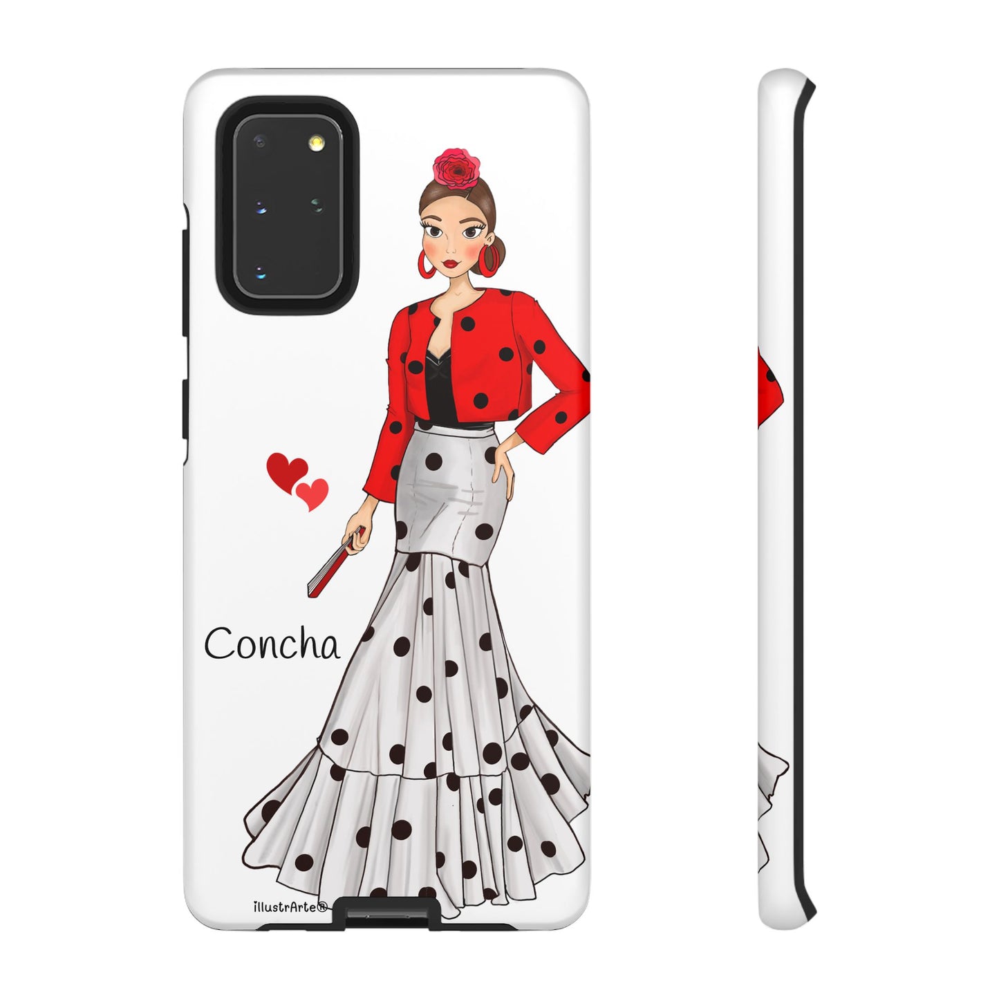 Funda de teléfono personalizable modelo Conchita, perfecta para destacar en tu dispositivo móvil con nombre y diseño.