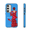 Funda de teléfono personalizable Macarena azul – para iPhone, Samsung, Pixel
