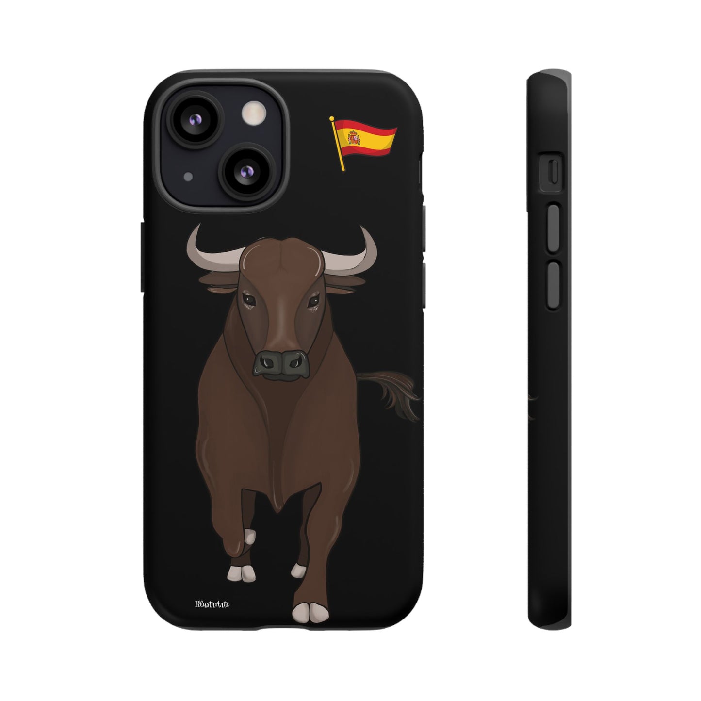 Detalles de la funda de teléfono toro Manuel, ideal para personalización.
