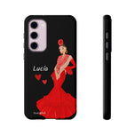 Personalised phone case flamenco dancer Lucía for Samsung Galaxy S23 Plus, gloss finish – illustrArte