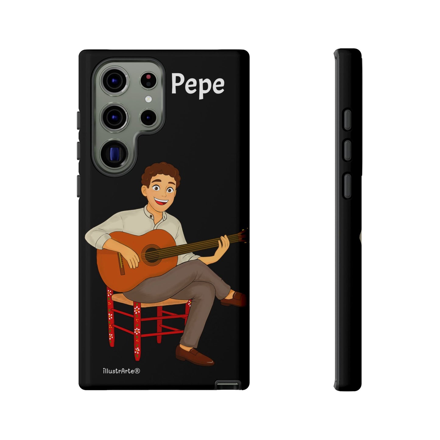 Funda de teléfono personalizada Pepe guitarrista – para iPhone, Samsung, Pixel