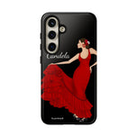 Personalised phone case flamenco dancer Candela for Samsung Galaxy S24, gloss finish – illustrArte