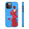 Funda de teléfono personalizable Macarena azul – para iPhone, Samsung, Pixel