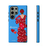 Funda de teléfono personalizable Macarena azul – para iPhone, Samsung, Pixel