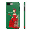 Funda de teléfono personalizable Cayetana fondo verde – para iPhone, Samsung, Pixel