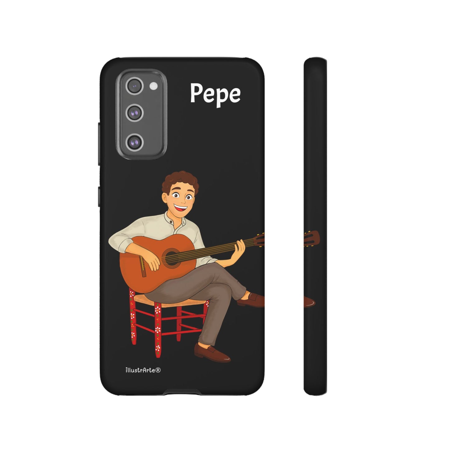 Funda de teléfono personalizada Pepe guitarrista – para iPhone, Samsung, Pixel