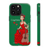 Funda de teléfono personalizable Cayetana fondo verde – para iPhone, Samsung, Pixel