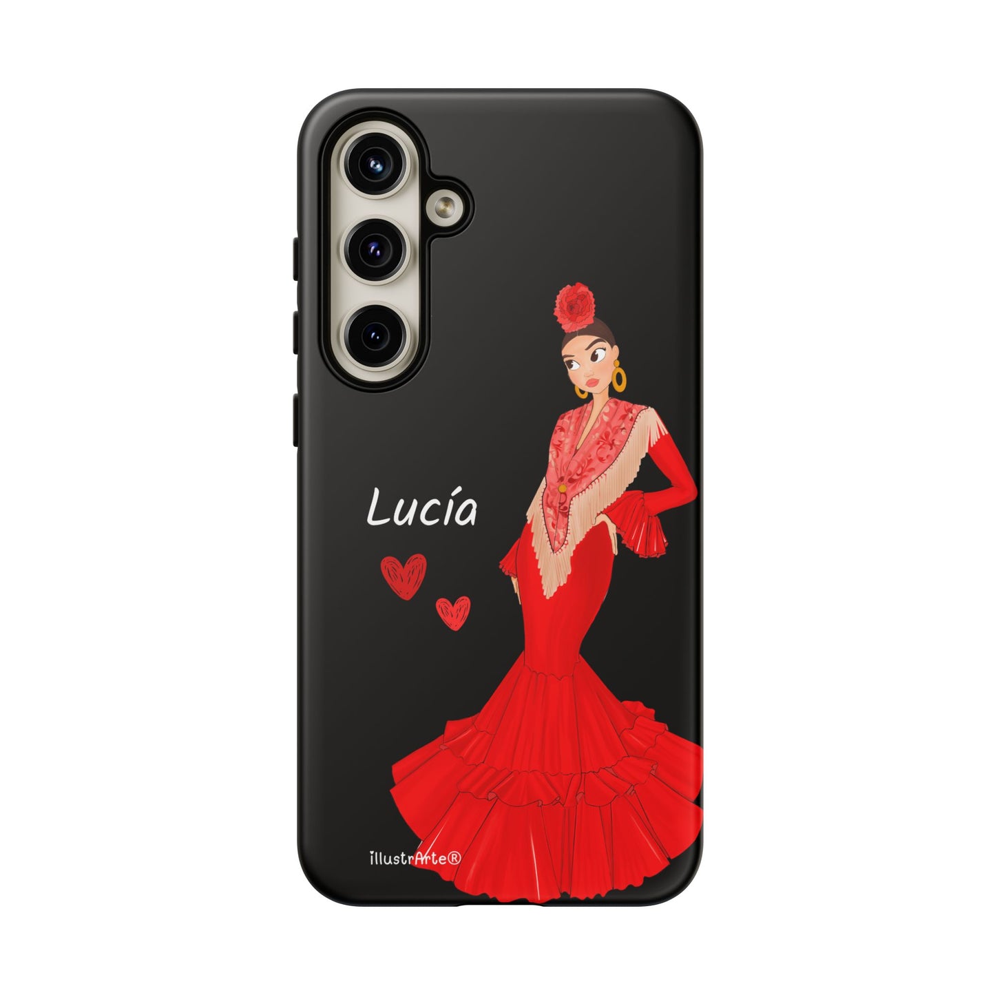Funda de teléfono personalizable con nombre/bandera/Virgen - Modelo Lucía  Para iPhone, Samsung Y Google Pixel