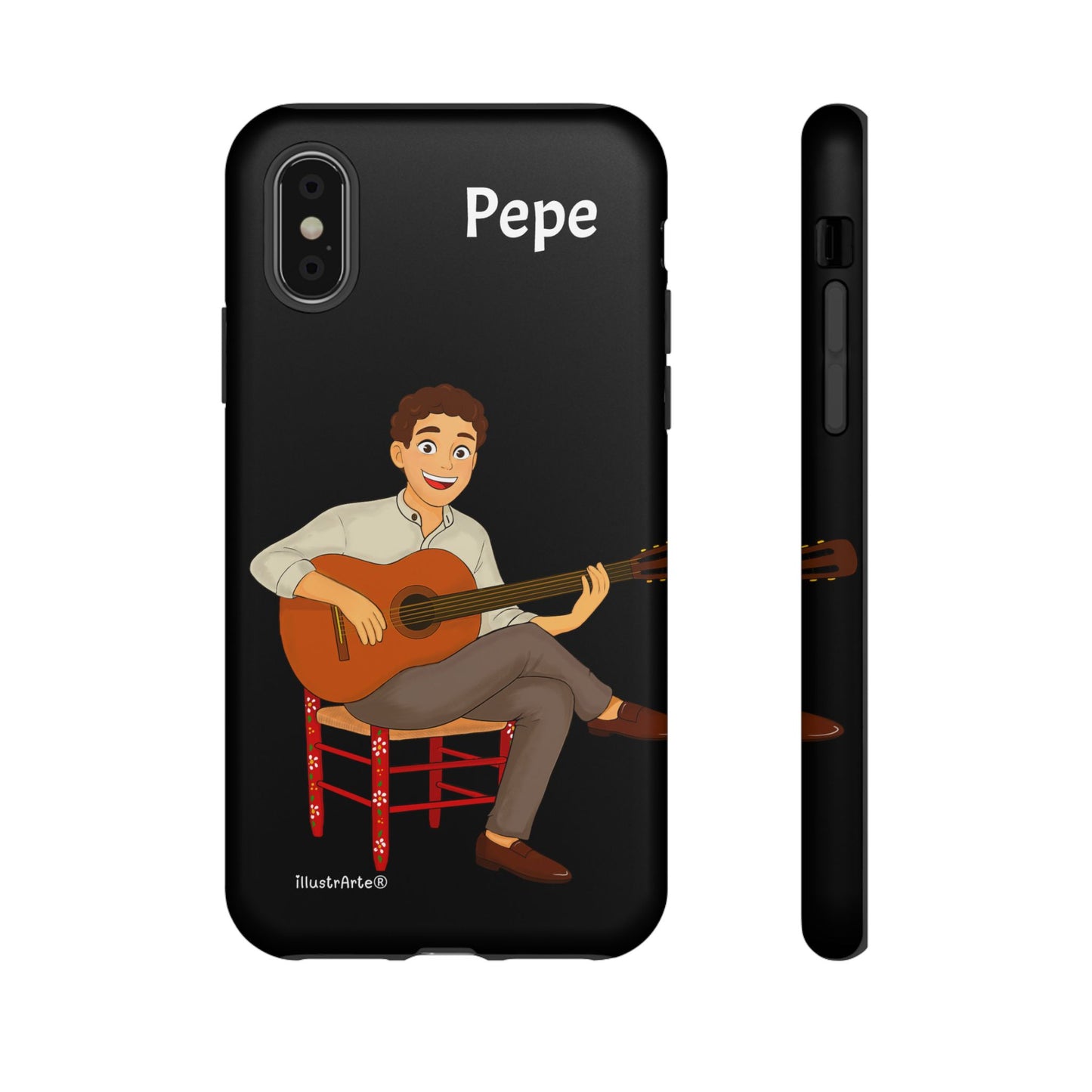 Funda de teléfono personalizada Pepe guitarrista – para iPhone, Samsung, Pixel