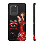 Personalised phone case flamenco dancer Pepa, with quote for Samsung Galaxy S20 Ultra, gloss finish – illustrArte