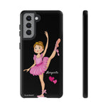 Personalised phone case ballerina Margarita for Samsung Galaxy S21, gloss finish – illustrArte