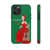 Funda de teléfono personalizable Cayetana fondo verde – para iPhone, Samsung, Pixel