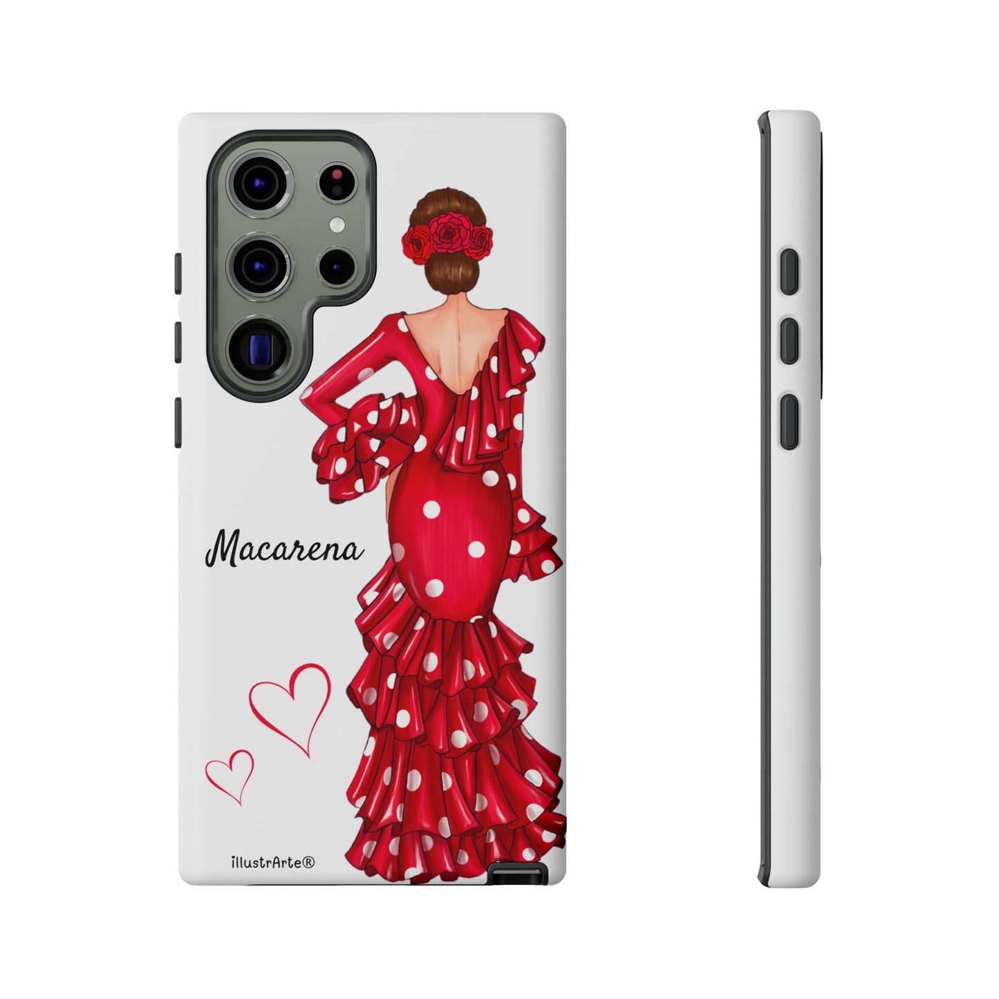 Funda de teléfono personalizada Macarena Blanco – para iPhone, Samsung, Pixel