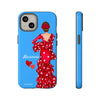 Funda de teléfono personalizable Macarena azul – para iPhone, Samsung, Pixel