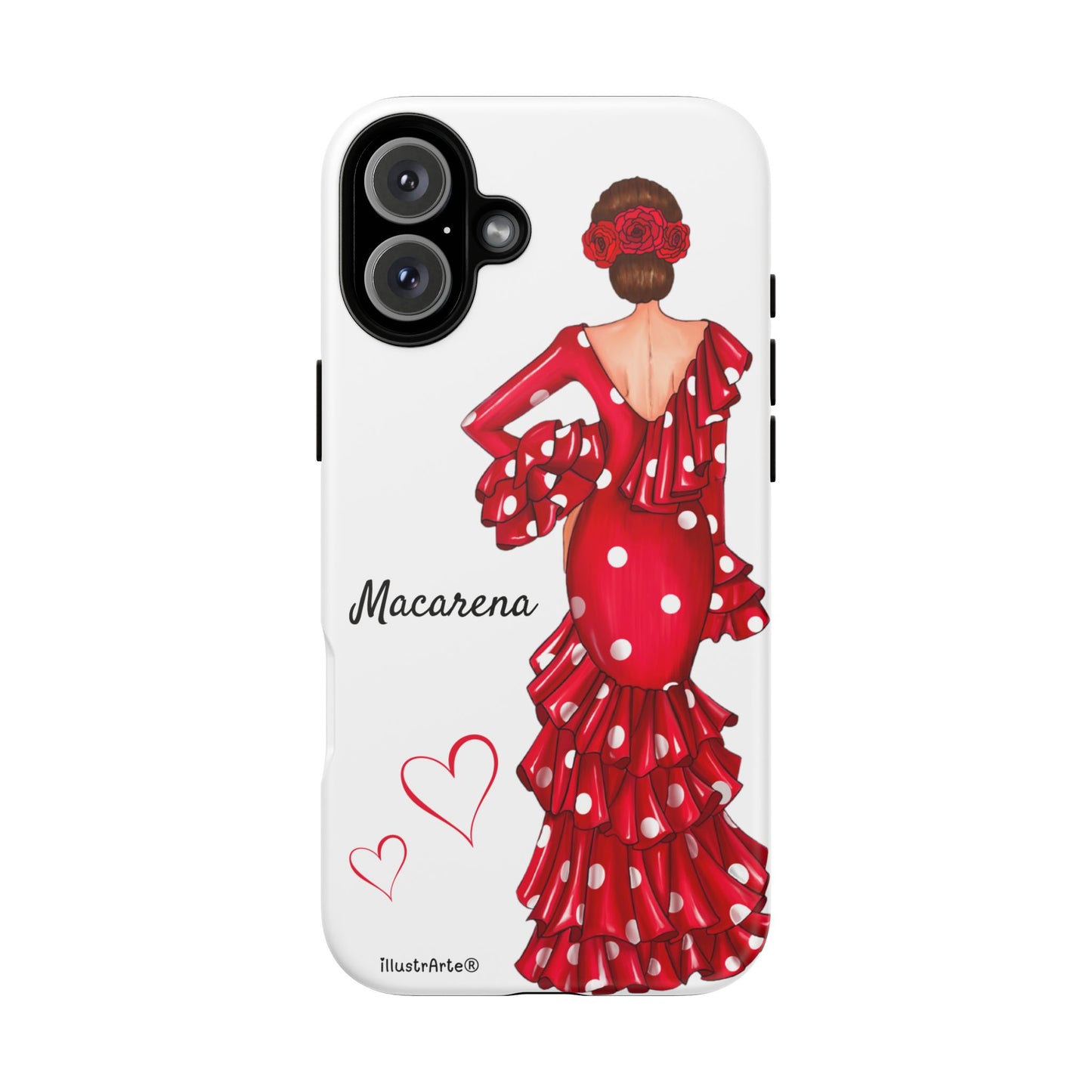 Funda de teléfono personalizada Macarena Blanco – para iPhone, Samsung, Pixel