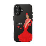 Funda de móvil personalizable Flamenca Lucía para iPhone 17, acabado mate – illustrArte