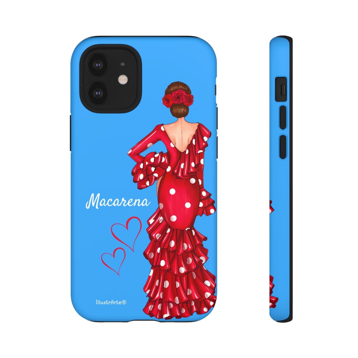 Funda de teléfono personalizada Macarena azul – para iPhone, Samsung, Pixel