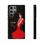 Personalised phone case flamenco dancer Lucía for Samsung Galaxy S23 Ultra, gloss finish – illustrArte