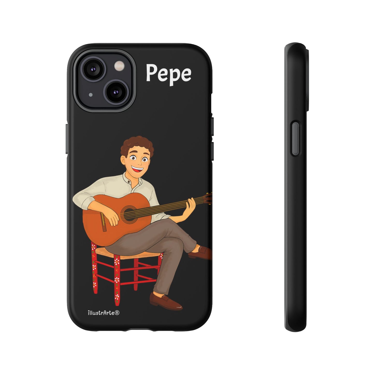Funda de teléfono personalizada Pepe guitarrista – para iPhone, Samsung, Pixel