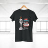 Camiseta Flamenca Personalizable “María blanco con frase” – Diseño Flamenco Original – Camiseta Negra Mujer