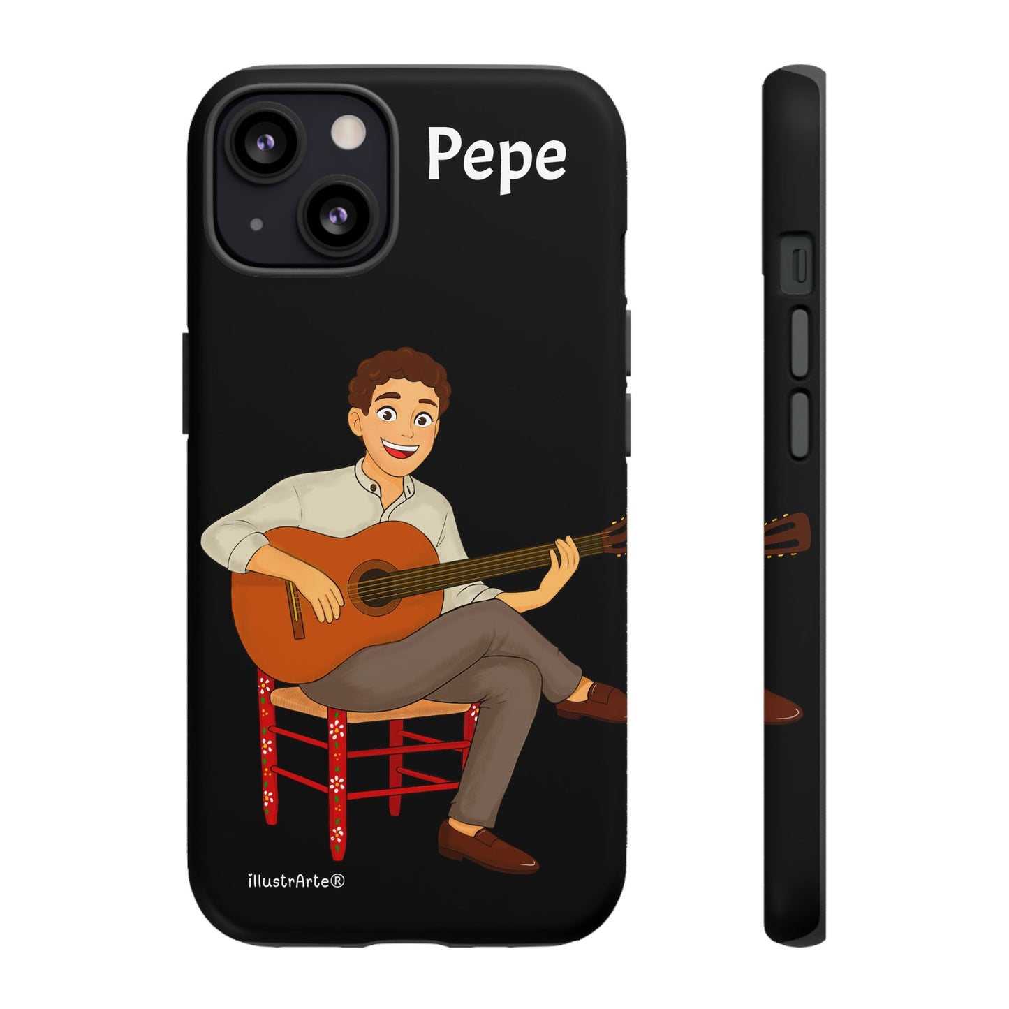 Funda de teléfono personalizada Pepe guitarrista – para iPhone, Samsung, Pixel