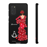 Personalised phone case flamenco dancer Macarena, with a little Virgin Mary for Samsung Galaxy S20, gloss finish – illustrArte