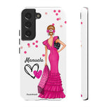 Personalised phone case flamenco dancer Manuela for Samsung Galaxy S22, gloss finish – illustrArte