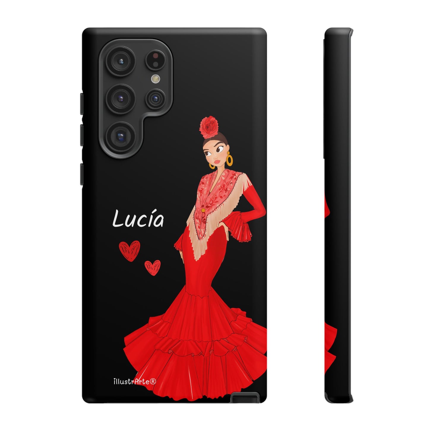 Funda de teléfono personalizable con nombre/bandera/Virgen - Modelo Lucía  Para iPhone, Samsung Y Google Pixel