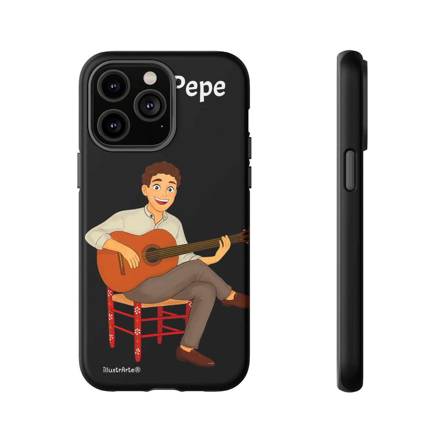 Funda de teléfono personalizada Pepe guitarrista – para iPhone, Samsung, Pixel