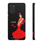 Personalised phone case flamenco dancer Lucía for Samsung Galaxy S20+, gloss finish – illustrArte