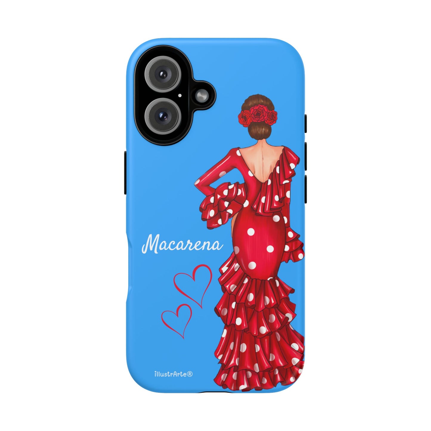 Funda de teléfono personalizada Macarena azul – para iPhone, Samsung, Pixel