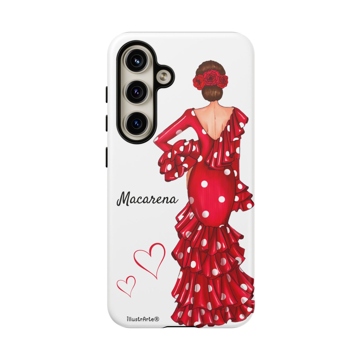 Funda de teléfono personalizada Macarena Blanco – para iPhone, Samsung, Pixel