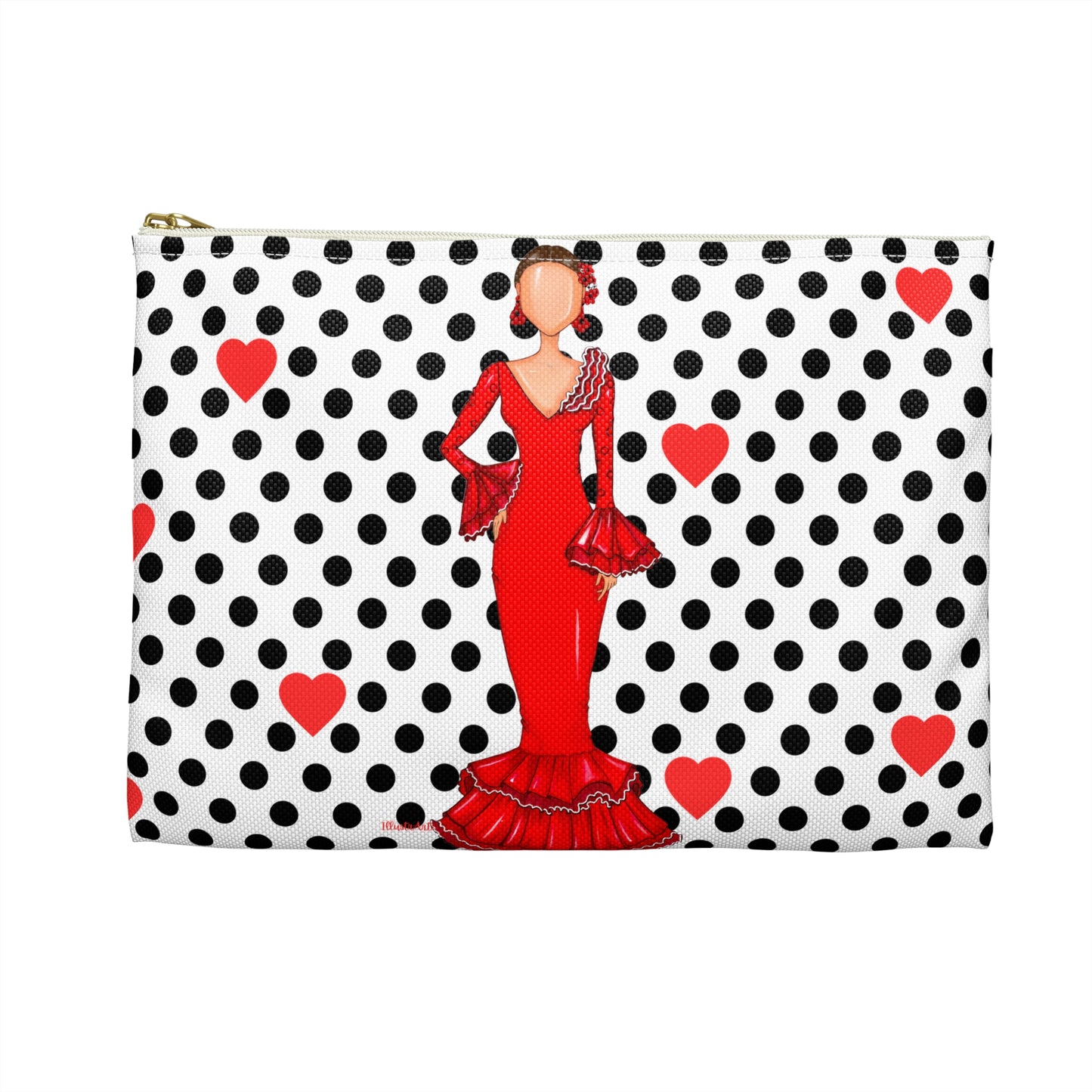 Neceser Personalizable - Flamenca Verónica con lunares negros