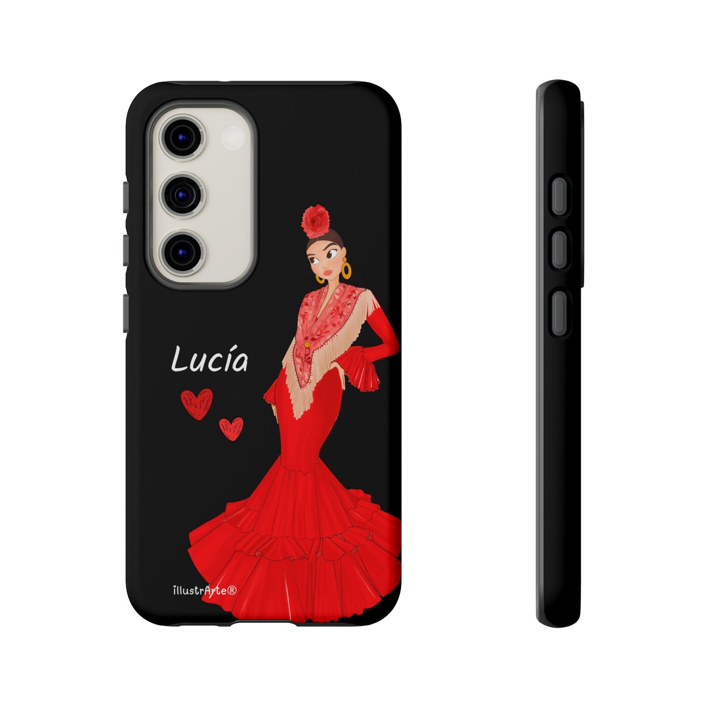 Funda de teléfono personalizable con nombre/bandera/Virgen - Modelo Lucía  Para iPhone, Samsung Y Google Pixel