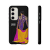 Personalized phone case featuring bullfighter José on a green background – for iPhone, Samsung, Pixel