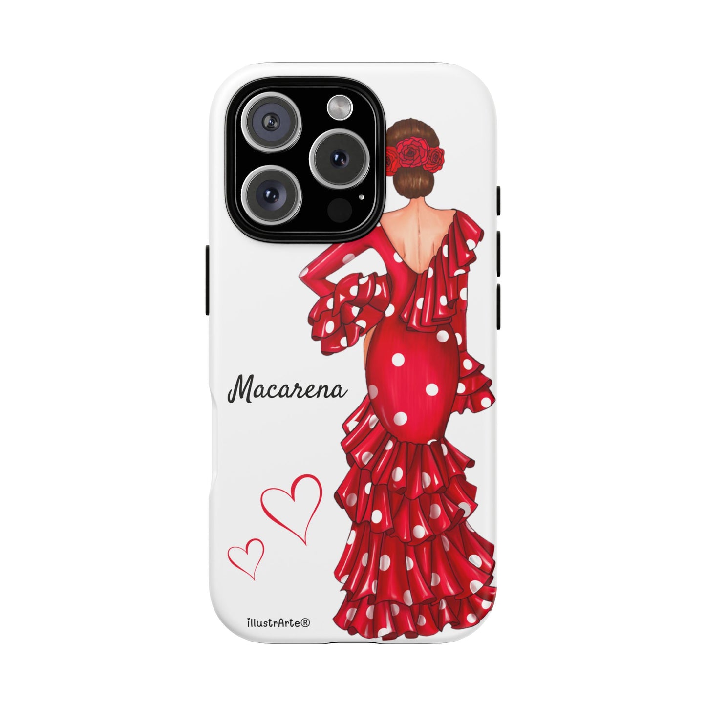 Funda de teléfono personalizada Macarena Blanco – para iPhone, Samsung, Pixel