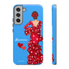 Funda de teléfono personalizable Macarena azul – para iPhone, Samsung, Pixel