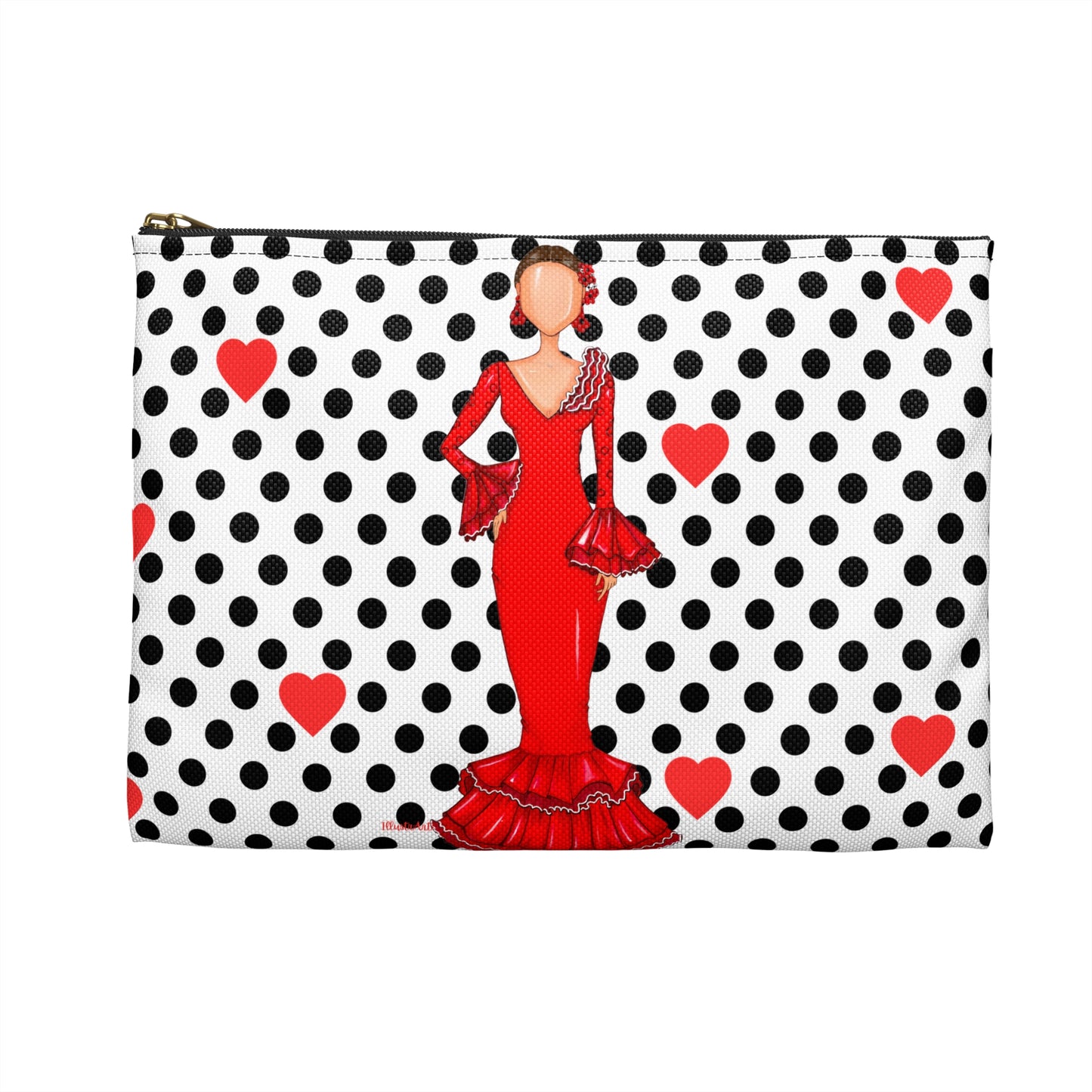 Neceser Personalizable - Flamenca Verónica con lunares negros