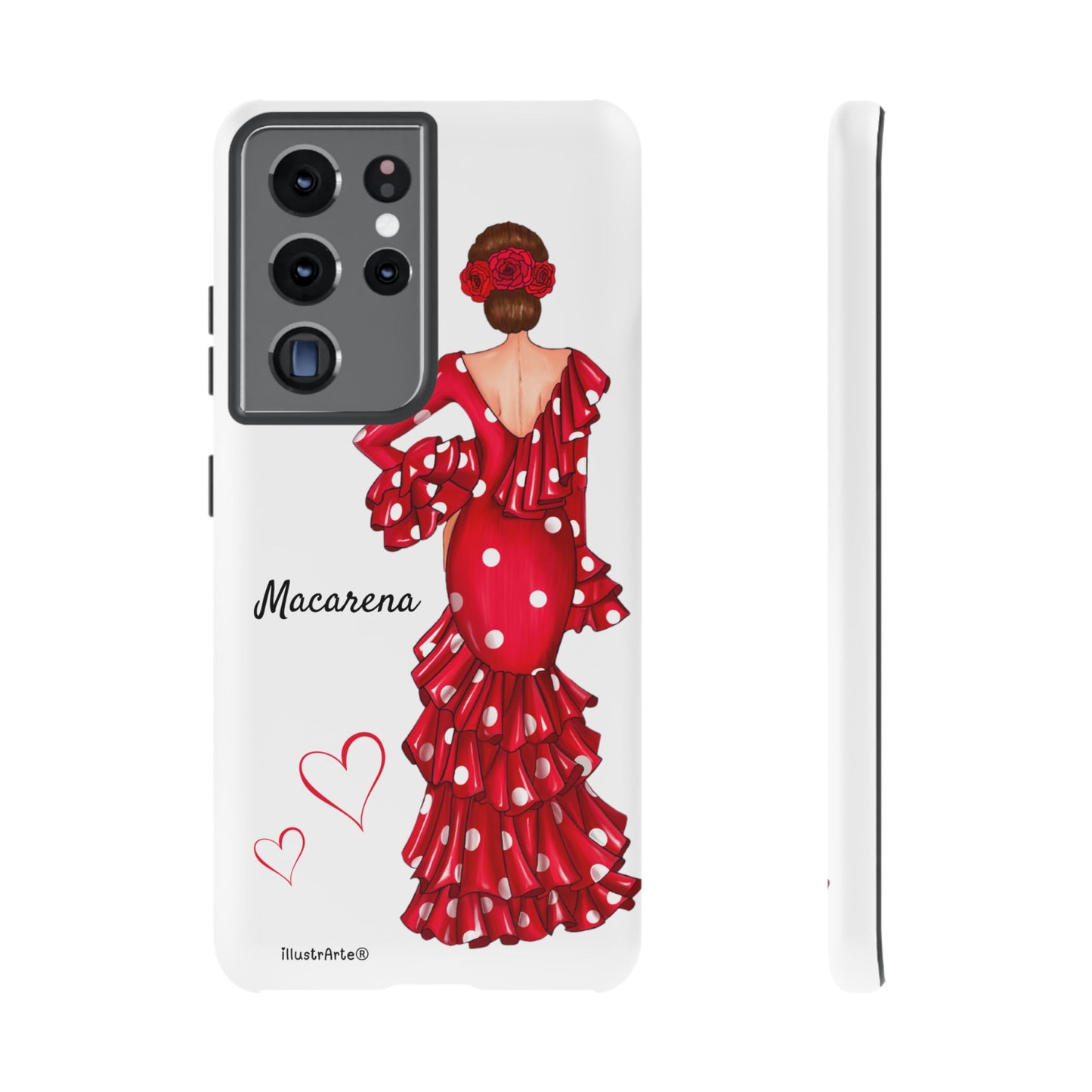 Funda de teléfono personalizada Macarena Blanco – para iPhone, Samsung, Pixel