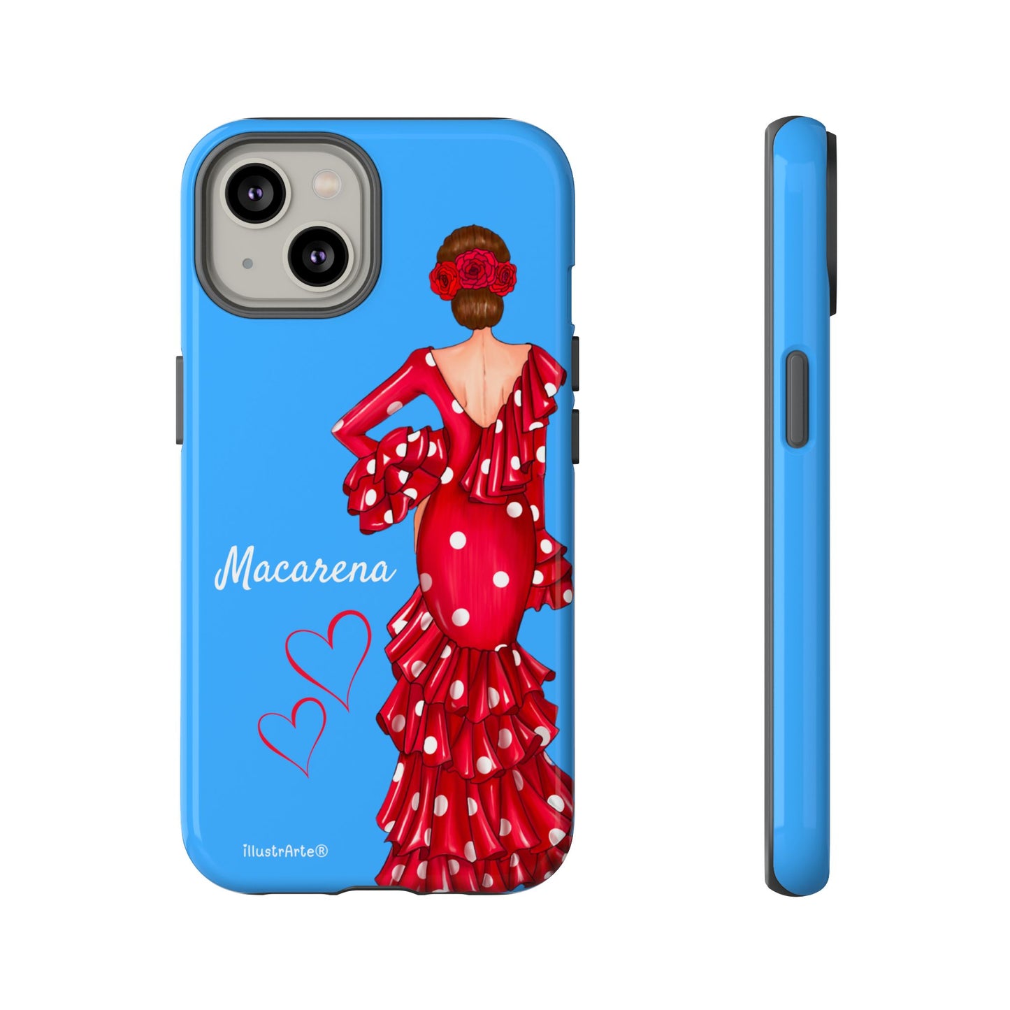 Funda de teléfono personalizada Macarena azul – para iPhone, Samsung, Pixel