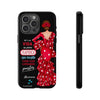 Funda de teléfono personalizable  - Modelo Macarena con frase  Para iPhone, Samsung Y Google Pixel