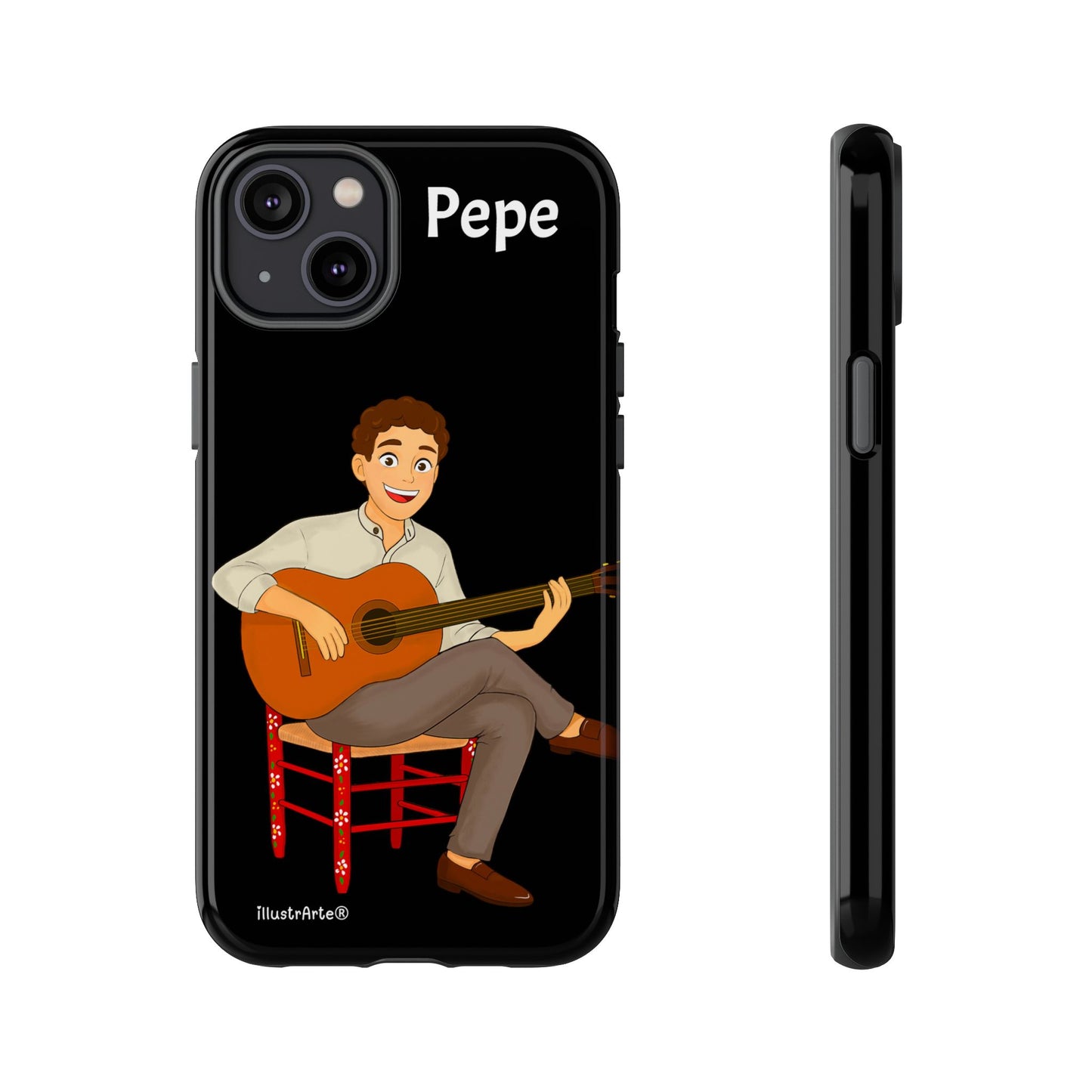 Funda de teléfono personalizada Pepe guitarrista – para iPhone, Samsung, Pixel