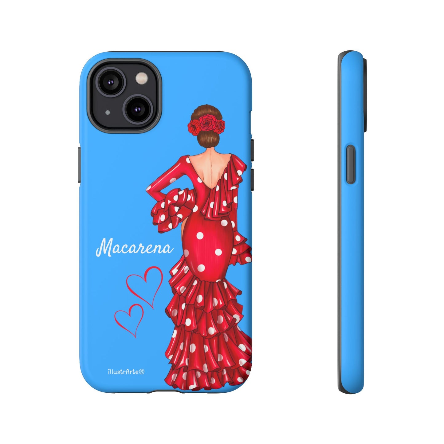 Funda de teléfono personalizada Macarena azul – para iPhone, Samsung, Pixel