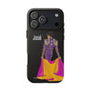 Personalized phone case featuring bullfighter José on a green background – for iPhone, Samsung, Pixel